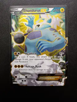 Thundurus EX 98/108 Roaring Skies: Full Art Ultra Rare Holo Basic 170 HP 150 - Image 1