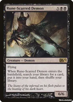 Rune-Scarred Demon Magic 2012 (M12) M12 106 Rare NM - Image 1