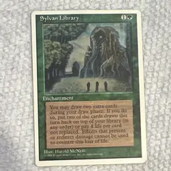 Wizards of the Coast Magic: The Gathering Sylvan Library 4th Ed English Rare - Image 1