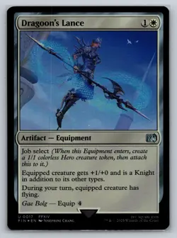 MTG U Uncommon Dragoon's Lance 0017 Final Fantasy Foil NM/M - Image 1