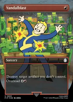 1x Vandalblast - Borderless - Surge Foil Light Play MTG Magic - Kid Icarus - - Image 1