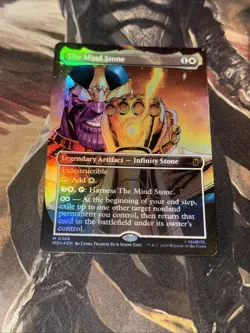Mtg The Mind Stone X1 Mtg Marvel Super Heroes Nm Foil Borderless Thanos 0386 - Image 1