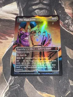 Mtg The Mind Stone X1 Mtg Marvel Super Heroes Nm Foil Borderless Thanos 0386 - Image 2