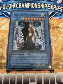 Yugioh Ruin The Queen Of Oblivion SOI-EN034 1st Edition LP - Image 1