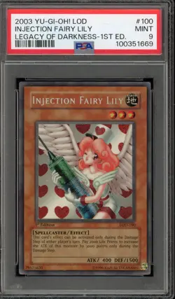 Yu-Gi-Oh! Injection Fairy Lily Legacy of Darkness 1st Edition LOD-100 PSA 9 - Image 1