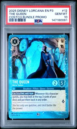 2025 DISNEY LORCANA EN P3-PROMO #12 THE QUEEN - MIRROR SEEKER PSA 10 - Image 1