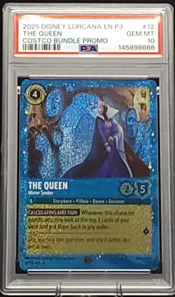 2025 Disney Lorcana EN P3 The Queen Mirror Seeker Promo #12 PSA Gem Mint 10 - Image 1
