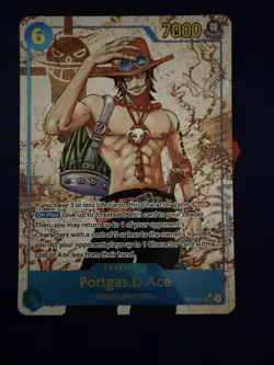 One Piece TCG Carrying on His Will Portgas D Ace Alt Art OP13-119 SEC Rare! NM! - Image 1