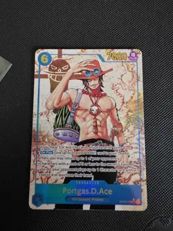 One Piece Cards Portgas D Ace OP13-119 SEC Alt Art Parallel Carrying on his Will - Image 3