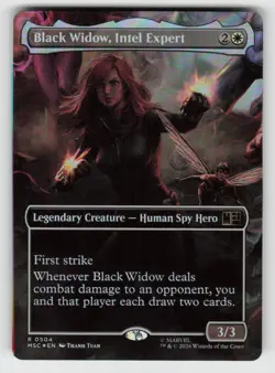 Foil Black Widow, Intel Expert (Borderless) 504 Commander: Marvel Super Heroes N - Image 1