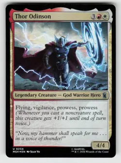 Foil Thor Odinson 234 Uncommon Marvel Super Heroes Near Mint - Image 1