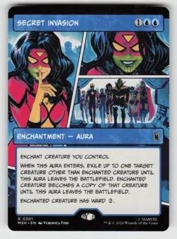 Secret Invasion (Borderless) 301 Rare Marvel Super Heroes Near Mint - Image 1