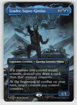 Foil Leader, Super-Genius (Borderless) 330 Rare Marvel Super Heroes Near Mint - Image 1