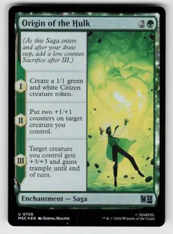 Foil Origin of the Hulk 728 Uncommon Commander: Marvel Super Heroes Near Mint - Image 1