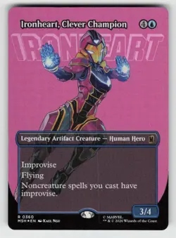 Foil Ironheart, Clever Champion (Borderless) 360 Rare Marvel Super Heroes NM - Image 1