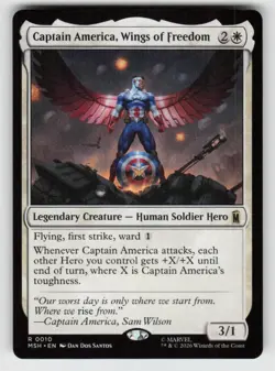 Captain America, Wings of Freedom 10 Rare Marvel Super Heroes Near Mint - Image 1
