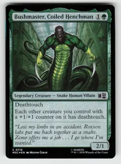 Foil Bushmaster, Coiled Henchman 716 Common Commander: Marvel Super Heroes NM - Image 1