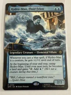 MTG Hydro-Man, Fluid Felon 0250 Reg (Extended Art) Marvel's Spider-Man NM SPM - Image 1