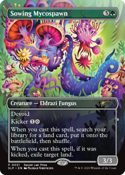 1x Sowing Mycospawn ~~ Borderless - Foil NM-Mint, English Secret Lair MTG Magic - Image 1