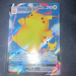 Pokemon Surfing Pikachu VMAX 009/025 Celebrations Holo Ultra Rare EN 2021 310HP - Image 1