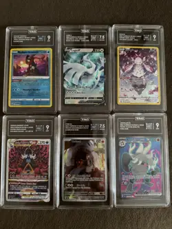 Pokemon TCG TAG Graded Cards Lot of 6 - Slabs Grade 7.5/9 - Image 1