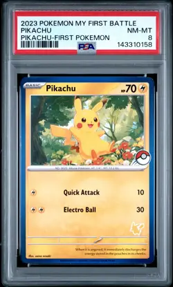 2023 POKEMON MY FIRST BATTLE-PIKACHU DECK FIRST POKEMON PIKACHU PSA 8 - Image 1