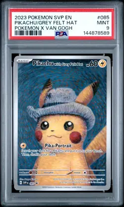 Pokemon Card Pikachu with Grey Felt Hat 85 X VAN GOGH EN Holo PSA 9 - Image 2