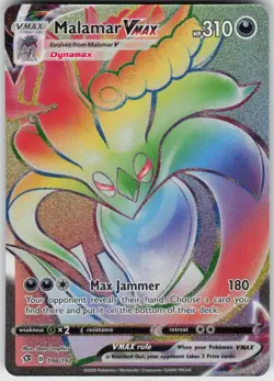 Holo Malamar VMAX 198/192 Rainbow Rare Rebel Clash Near Mint - Image 1