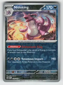 Reverse Holo Nidoking 034/165 Rare 151 Near Mint - Image 1