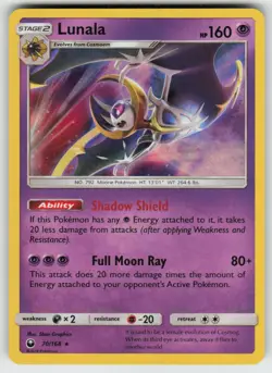 Holo Lunala 70/168 Rare Celestial Storm Near Mint - Image 1