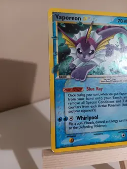 Vaporeon Gold Star Holo Pokemon EX Power Keepers 102/108 - Image 4