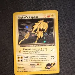 Pokemon TCG Rocket's Zapdos 15/132 Gym Challenge Holo Rare Unlimited 2000 - Image 1