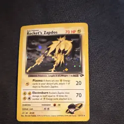 Pokemon TCG Rocket's Zapdos 15/132 Gym Challenge Holo Rare Unlimited 2000 - Image 2