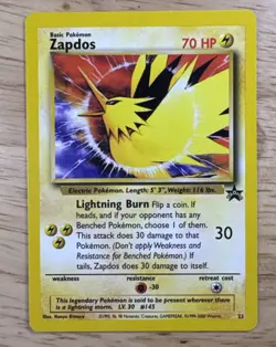 Zapdos 23 Promo Wizards Black Star Promos Pokemon CORRECTED Naoyo Kimura - Image 1
