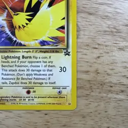 Zapdos 23 Promo Wizards Black Star Promos Pokemon CORRECTED Naoyo Kimura - Image 4