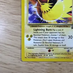Zapdos 23 Promo Wizards Black Star Promos Pokemon CORRECTED Naoyo Kimura - Image 5