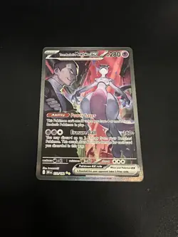 Pokemon Team Rockets Mewtwo EX Special Illustration Card 231/182 Destined Rivals - Image 1