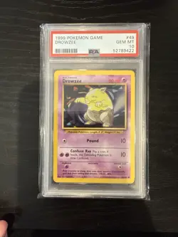 1999 Pokemon Base Set Drowzee #49 PSA 10 - Image 1