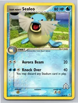 Team Aqua's Sealeo 31/95 Uncommon Team Magma vs Team Aqua Pokemon Heavily Played - Image 1
