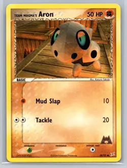 Team Magma's Aron 58/95 Common Team Magma vs Team Aqua Pokemon Heavily Played - Image 1