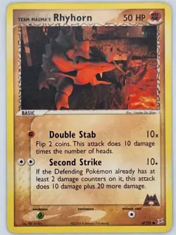 Team Magma's Rhyhorn 67/95 Pokemon - EX Team Magma vs Team Aqua MP - Image 1