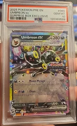 Pokemon Umbreon EX Surprise Box 060/131 Prismatic Evolutions Stamp PSA 10 - Image 1