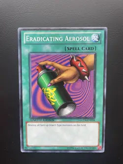 Yugioh Eradicating Aerosol GLD4-EN034 Limited Edition Common NM/LP - Image 1