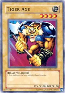1x (LP) Tiger Axe - DB2-EN091 - Common - Unlimited Edition YuGiOh - Image 1