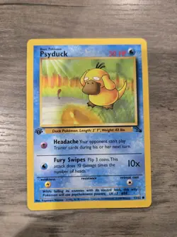 1st Edition Psyduck 53/62 Fossil Set Rare Vintage 1999 Pokemon Card - LP - Image 1