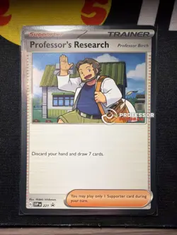 Pokemon Card Professor's Research SVP221 Holo Birch Professor Program Promo 2025 - Image 1