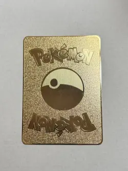 Mewtwo ⭐ Star Custom Fan Art Gold Metal Display Card NM - Image 2