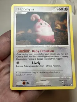 LP- Happiny 52/123 Regular/Non-Holo Mysterious Treasures AUTHENTIC Pokemon Card - Image 3