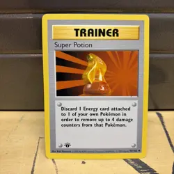 Pokemon Super Potion 1st Edition Shadowless Base Set 90/102 Vintage Card Ex V - Image 1
