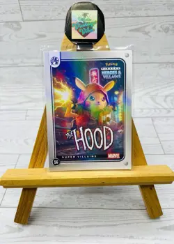 Pikachu as The Hood Holo Marvel Heroes & Villains (Non-Pokemon Fan Art) Card - Image 1